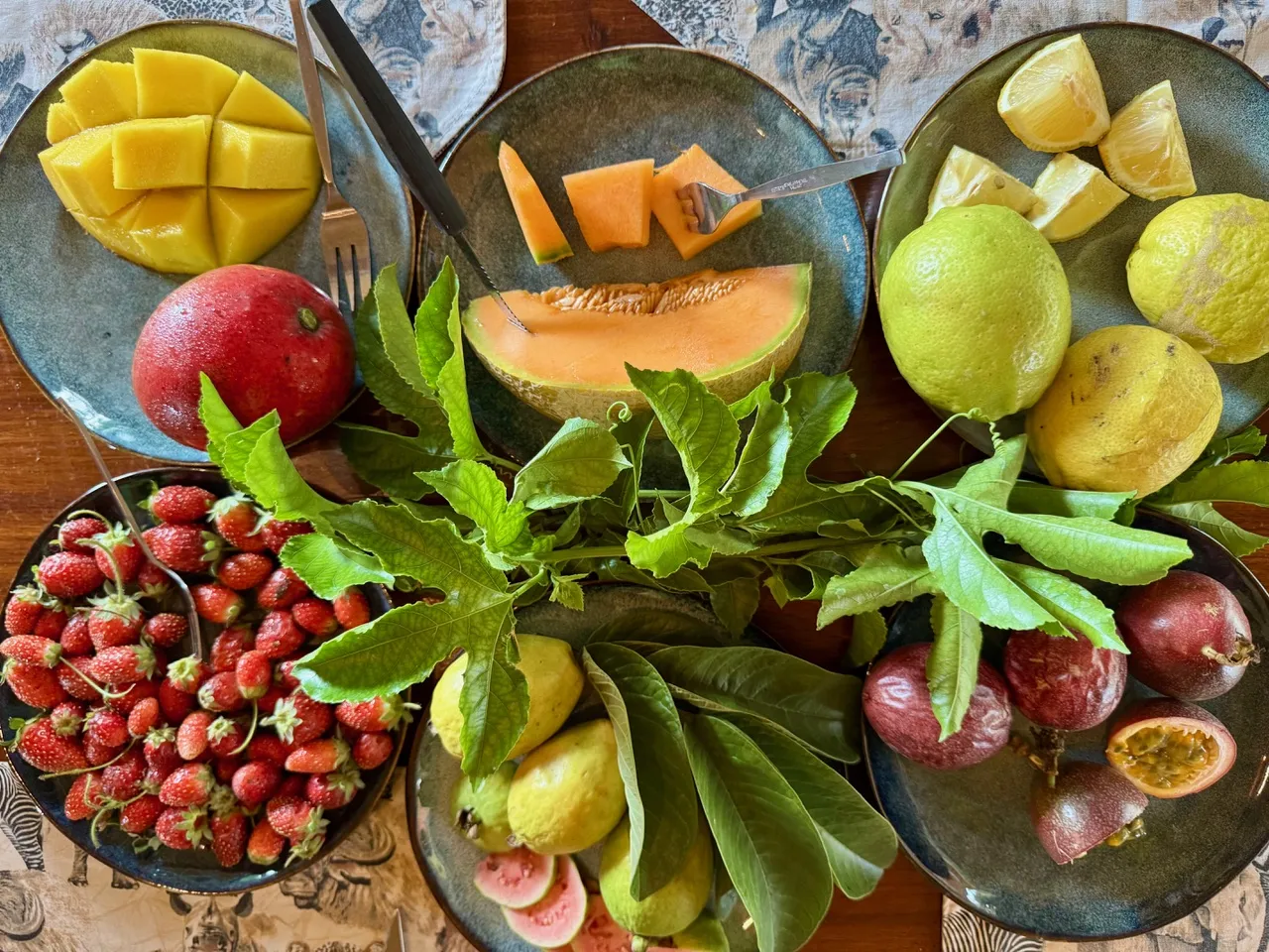 Organic homegrown fruit at Ombe